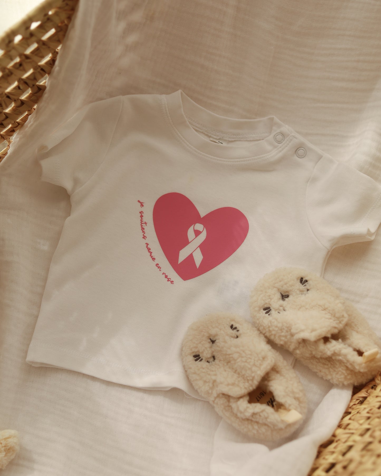 T-shirt bébé RUBAN ROSE