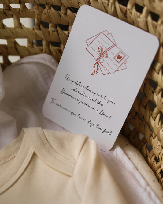 "💌 Glisser une carte personnalisée avec mon petit mot dans le colis "
