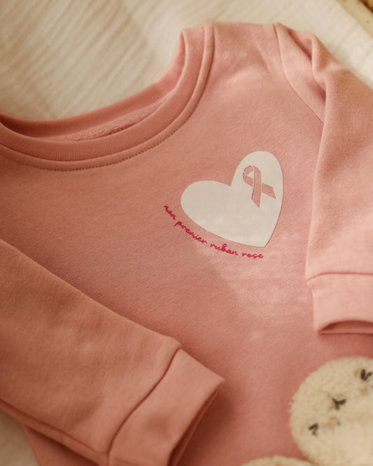 Sweat bébé RUBAN ROSE