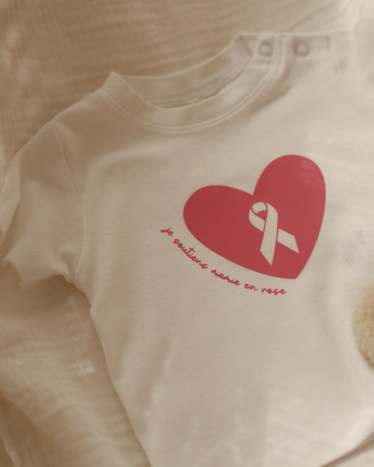 T-shirt bébé RUBAN ROSE
