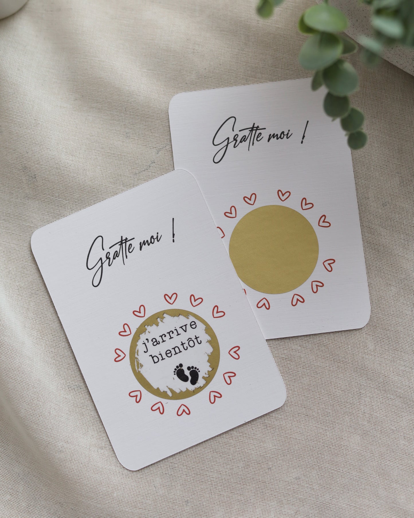 Carte à gratter CŒURS