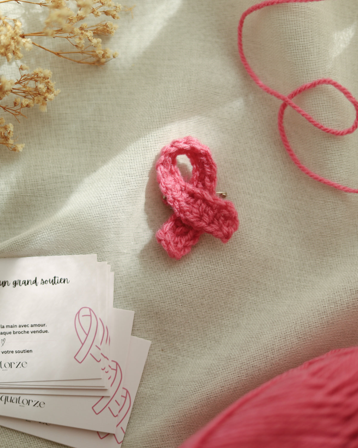 Broche RUBAN ROSE