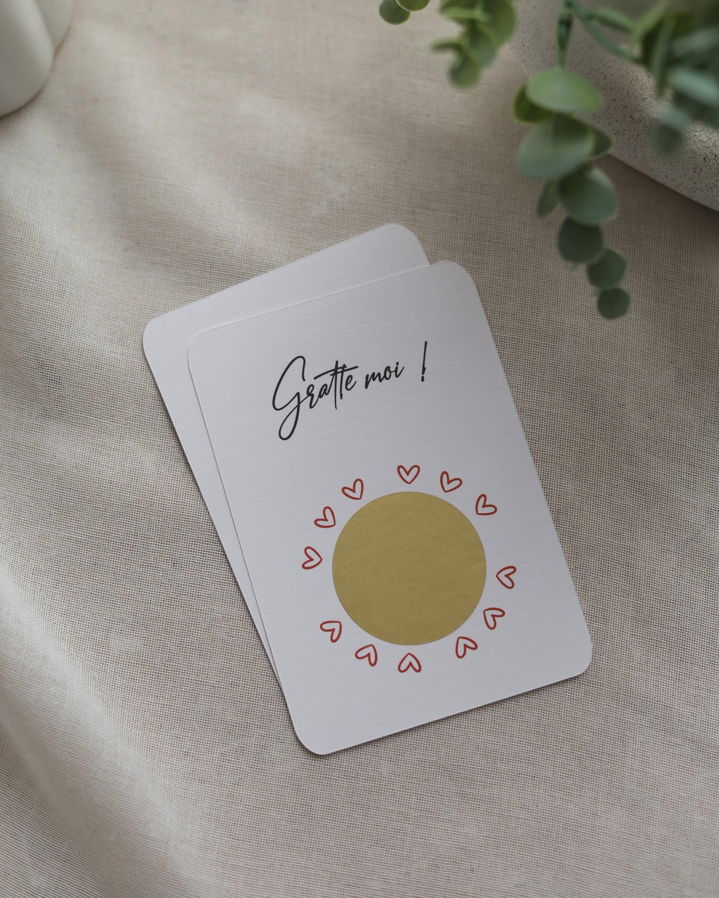 Carte à gratter CŒURS